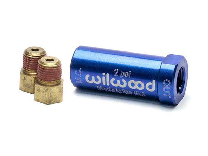 Wilwood 260-13783 Blue Newer Style 2-psi Residual Pressure Valve with Fittings