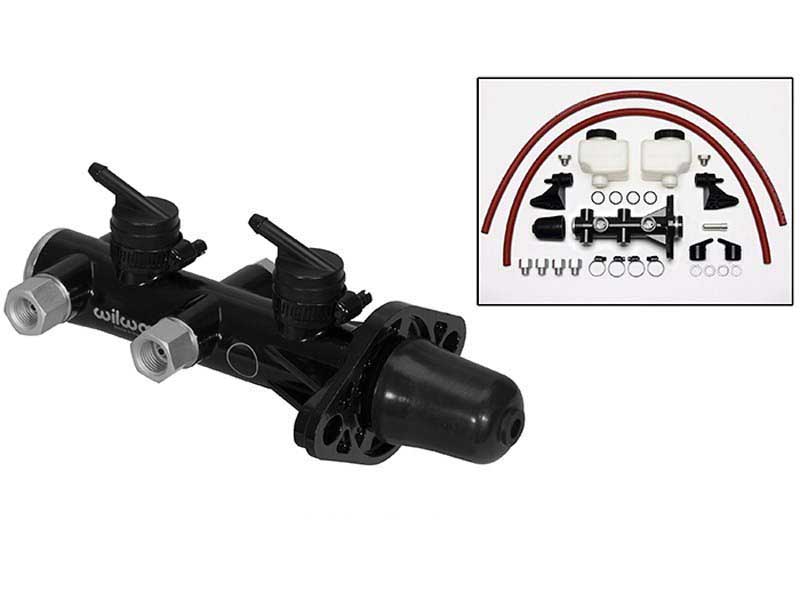 Wilwood 260-14243-BK Remote Tandem Master Cylinder, 1.0" Bore, Black