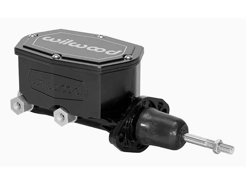 Wilwood 260-14958-BK Compact Tandem Outlet Master Cylinder, Pushrod, 15/16", Integral Res, Black