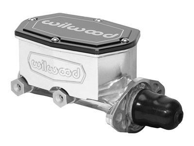 Wilwood 260-14959-P Compact Tandem Outlet Master Cylinder, 1.0", Integral Reservoir, Silver