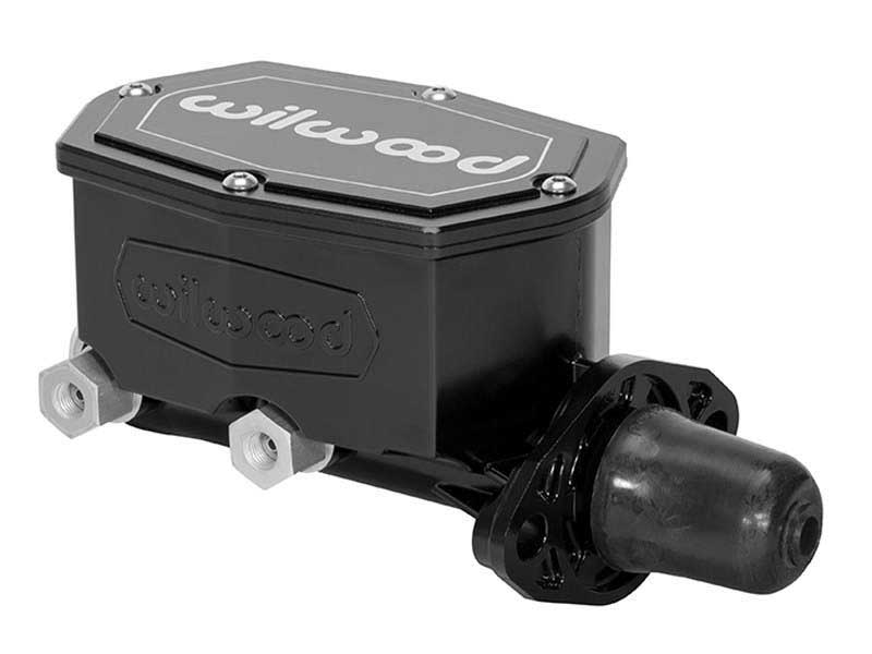 Wilwood 260-14960-BK Compact Tandem Outlet Master Cylinder, 1.12", Integral Reservoir, Black