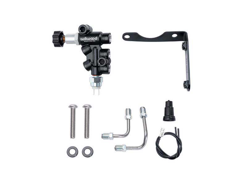 Wilwood 260-17117 Tandem Compact Master Cylinder Mounting Bracket R/H Kit w/Prop Valve Mopar 4-Bolt