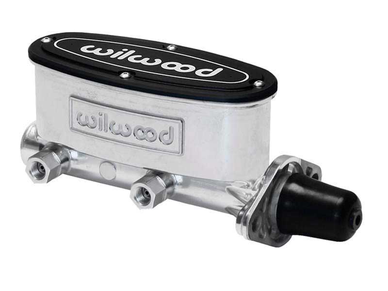 Wilwood 260-8556-P Tandem Aluminum Master Cylinder, 1.12" Bore, Chrome Powdercoat Finish