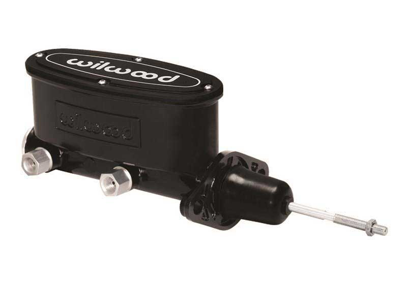 Wilwood 260-9439-BK Tandem Aluminum Master Cylinder With Pushrod, 7/8" Bore, Black Finish