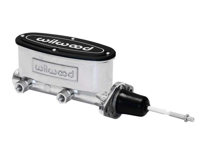 Wilwood 260-9439-P Tandem Aluminum Master Cylinder With Pushrod 7/8" Bore Chrome Powdercoat Finish