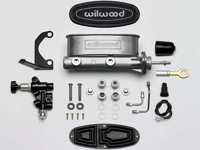 Wilwood 261-14158 Tandem Master Cylinder W/Bracket & Valve, 15/16" Bore Bare Finish, 1964-72 Mustan