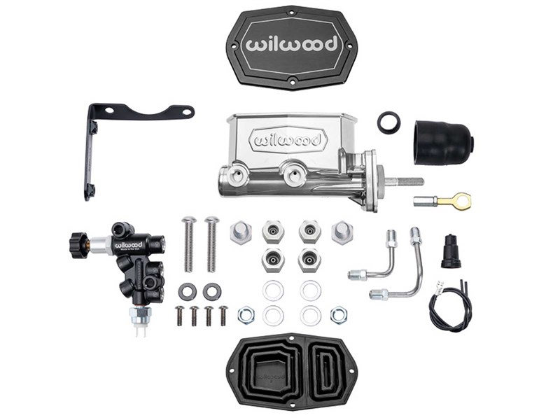 Wilwood 261-17796-P TC Master Cylinder, 15/16-in, W/P-Valve/Pushrod, Chrome Powdercoat RH for Mopar