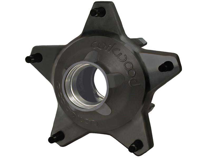 Wilwood 270-6735BLS Wide 5 Black Starlite 55 Front Hub w/Snap-Cap Std. Offset & 5/8-11 Studs