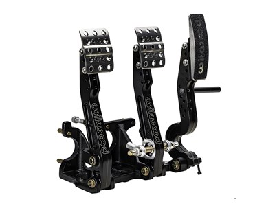 Wilwood 340-16604 Adjustable 4.75-5.75:1 Ratio Tru-Bar Floor Mount Brake Clutch & Throttle Pedals