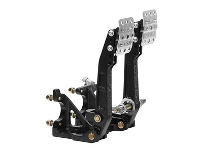 Wilwood 340-16607 Adjustable 4.75-5.75:1 Ratio Floor Mount Tru-Bar Brake and Clutch Pedals