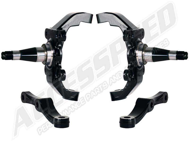 Wilwood 830-9807 WWE Pro Spindles, Pair of 2" Drop Spindles W/Steering Arms 71-80 Pinto/Must II