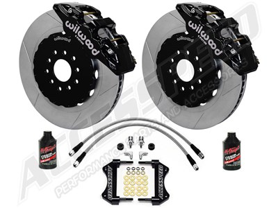 Wilwood AERO6 Front 14" Big Brake Combo, Black, Slotted, Lines & Fluid 2009-2012 Audi A4/A5/S4/S5
