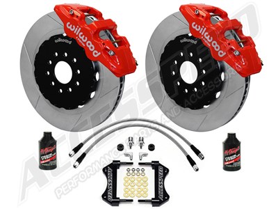 Wilwood AERO6 Front 15" Big Brake Combo, Red, Slotted, Lines & Fluid 2009-2012 Audi A4/A5/S4/S5