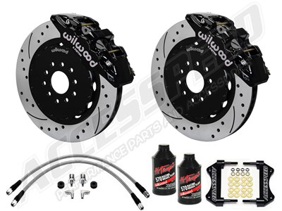 Wilwood AERO6 Front 15" Big Brake Combo, Black, Drilled, Lines & Fluid 2009-2012 Audi A4/A5/S4/S5