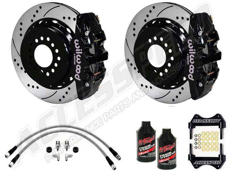 Wilwood Rear 14" AERO4 Big Brake Kit Drilled/Slotted Rotors & Brake Lines 2010-2019 Camaro