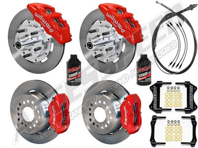 Wilwood Dynapro Front & Dynalite Rear 12" Big Brake Combo Red, Lines, Fluid, 1962-1972 CDP 2.36 O/S