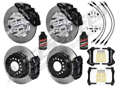 Wilwood DP6A Front & FDL Rear 12" Brake Combo Black Slotted, Lines, Fluid, 1962-1972 CDP 2.36 O/S