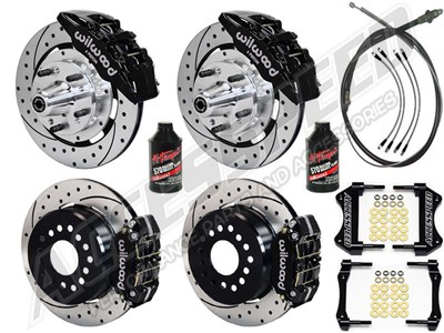 Wilwood Dynapro Front 12" & Rear 11" Big Brakes Black, Drilled, Lines, Fluid, 1962-1972 CDP 2.36 O/S