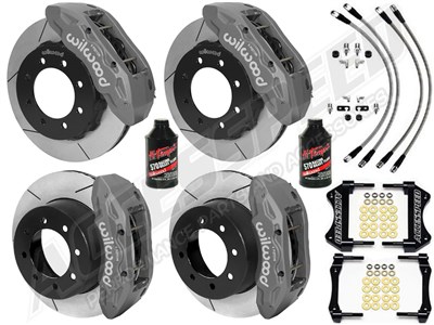 Wilwood TX6R Front & Rear Big Brake Combo, Gray, With Lines & Fluid for 2013-2023 Ford F250/F350