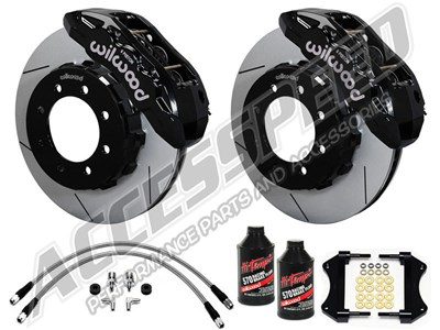 Wilwood TX6R Front Big Brake Kit Combo with Black Caliper Lines & Fluid for 2013-2023 Ford F250/F350