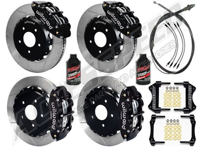 Wilwood Superlite 13" Front & Rear Big Brake Combo, Black, Slotted, 1966-1975 Bronco W/Small 2.36 OS