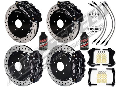 Wilwood 13" Front & Rear Superlite Big Brake Kit Combo, Red, Drilled, 2010-2016 Genesis Coupe
