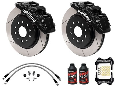 Wilwood AERO6-DM Front Big Brake Kit, Black Slotted, Brake Lines & Fluid for 2019+ GM 1500 Truck/SUV