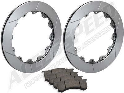 Wilwood 13-inch Front Left & Right Slotted GT Replacement Rotors & BP20 Brake Pads 2007-up Wrangler