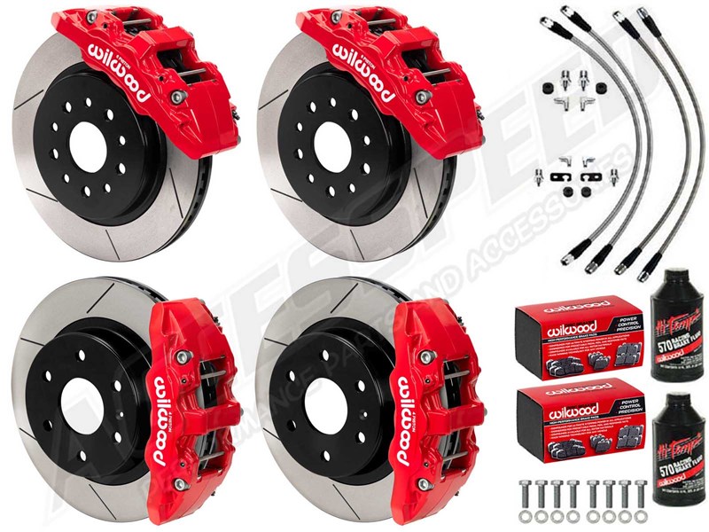 Wilwood AERO-DM Front & Rear Big Brake Combo with Lines & Fluid, Red, 2022-2024 MBZ Sprinter 2500