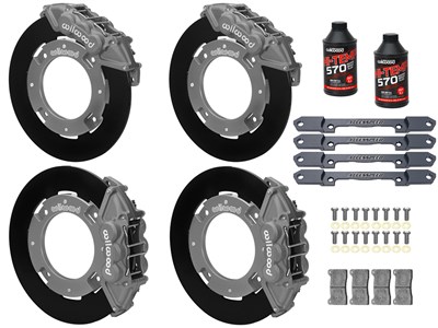 Wilwood Front & Rear Race Big Brake Kit Combo, Gray Ano Calipers for 2017-2023 Can-Am Maverick X3