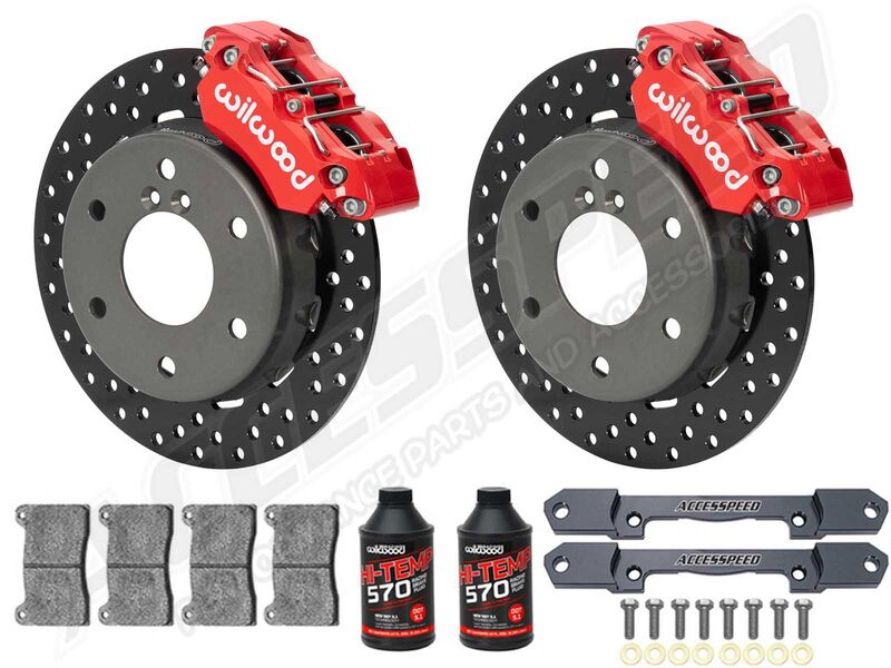 Wilwood Front Big Brake Kit Combo, Black, Drilled Rotors & Fluid, for 2024+ Can-Am Maverick X3 6-Lug