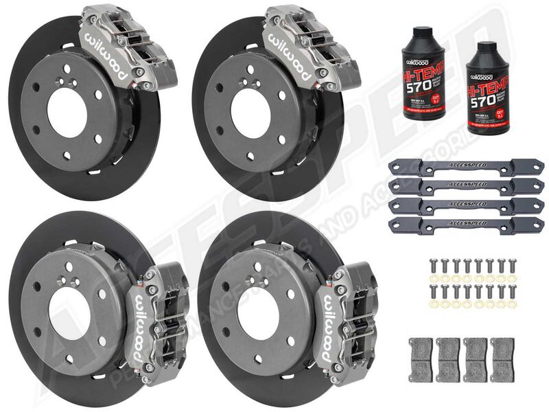 Wilwood Front & Rear Race Big Brake Kit Combo, Gray Ano Calipers, for 2024+ Can-Am Maverick X3 6-Lug