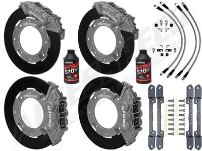Wilwood Front & Rear Race Big Brake Kit Combo, Gray Ano Calipers for 2014-2023 Polaris RZR-XP1000