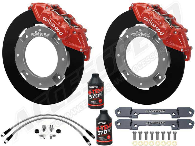 Wilwood Front UTV Big Brake Kit Combo with Fluid, Red, Plain Rotors 2016-up Polaris RZR XP & Pro XP