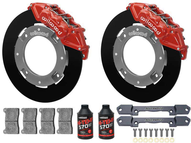 Wilwood Front UTV Big Brake Kit Combo, Red, Plain Rotor for 2016-2021 Polaris RZR XP Turbo