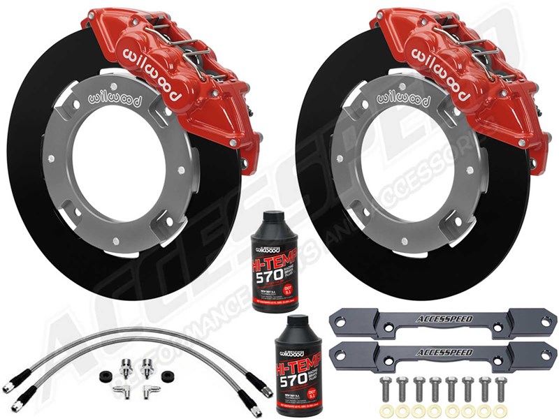 Wilwood Front UTV Big Brake Kit Combo with Brake Lines, Red, For 2019-up Honda Talon 1000R