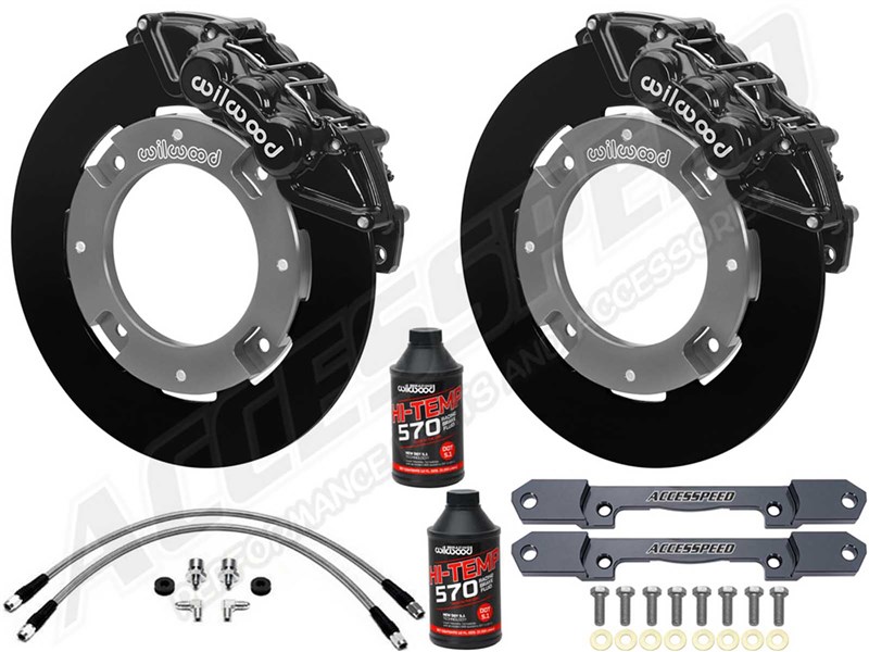 Wilwood Front UTV Big Brake Kit Combo with Brake Lines, Black, For 2019-up Honda Talon 1000R