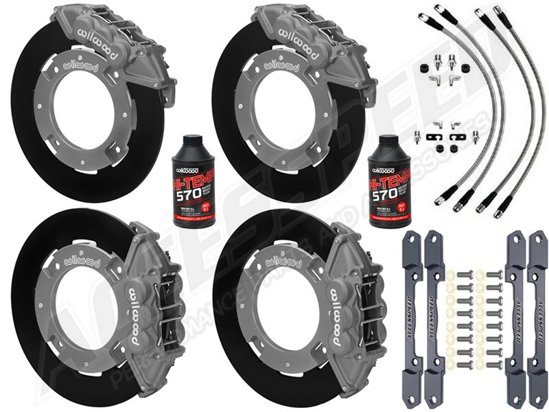 Wilwood Front & Rear UTV RACE Brake Kit Combo with Brake Lines, Gray, For 2019-up Honda Talon 1000R
