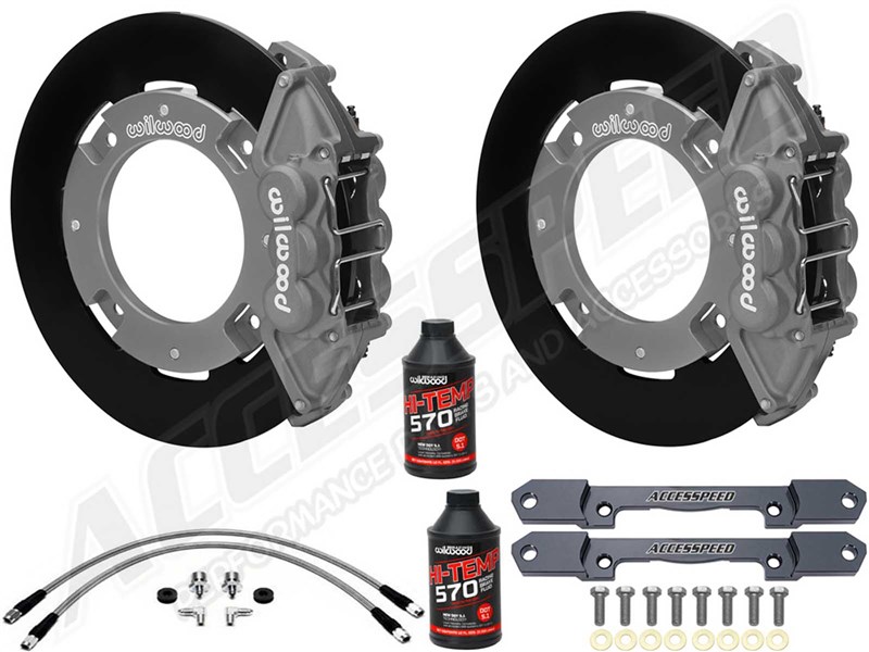 Wilwood Rear UTV RACE Brake Kit Combo with Brake Lines, Gray, For 2019-up Honda Talon 1000R