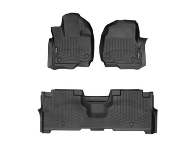 WeatherTech 441665-1-2 FloorLiners Black 1st & 2nd Row W/Bench, 2021+ Ford Expedition/Expedition Max