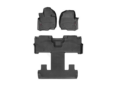 WeatherTech 441665-1-4 Black 1st, 2nd Bucket & 3rd Row FloorLiner Set For 2021-up Ford Expedition