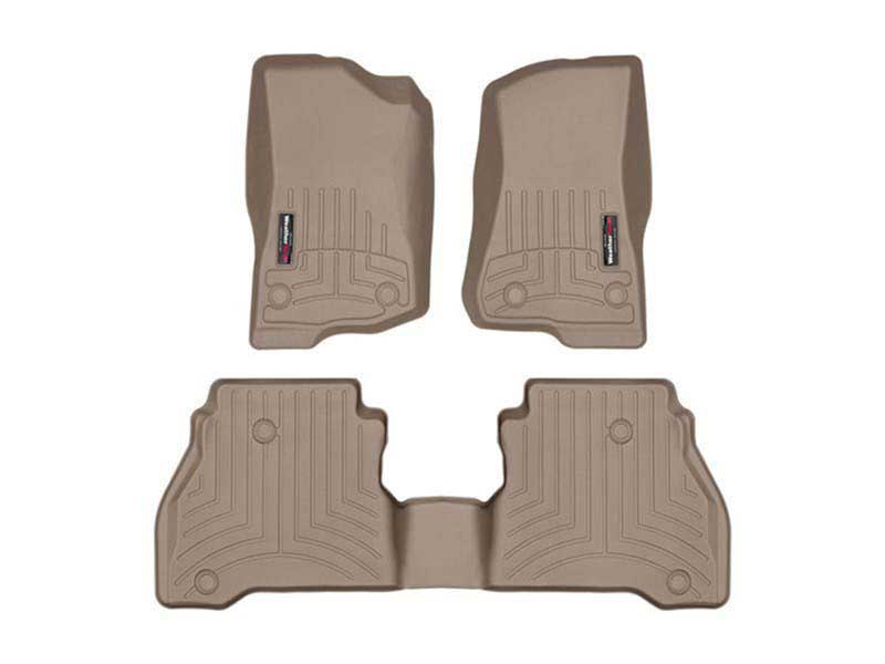 WeatherTech 451313-1-4 FloorLiner Tan Front & Rear Floor Mats For 2020+ Jeep Gladiator