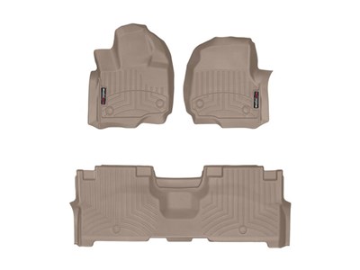 WeatherTech 451665-1-2 FloorLiners Tan 1st & 2nd Row W/Bench, 2021+ Ford Expedition/Expedition Max