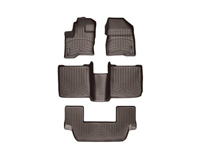 WeatherTech 471665-1-2-4712953 Cocoa 1st, 2nd Bench & 3rd FloorLiners, 2021-up Ford Expedition Max
