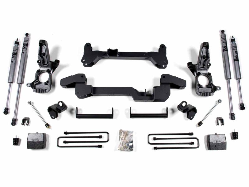 Zone ZONC5F 6" Lift Kit with Fox Adventure Shocks for 2001-2010 Silverado/Sierra 2500HD/3500HD 2WD
