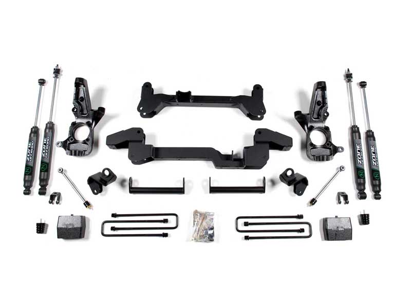Zone ZONC5N 6" Lift Kit with Nitro Shocks for 2001-2010 Silverado/Sierra 2500HD/3500HD 2WD