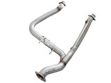 aFe 48-43010-YN Twisted Steel Y-Pipe 3" to 3-1/2" Stainless for 2015-2020 Ford F150 3.5 Ecoboost / aFe 48-43010-YN Stainless Y-Pipe 2015-2020 F150