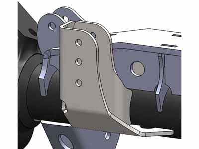Artec Industries BR1139 Raised Trackbar Bracket for 3.5 Inch Diameter Front Axle / Artec Industries BR1139 Track Bar Bracket