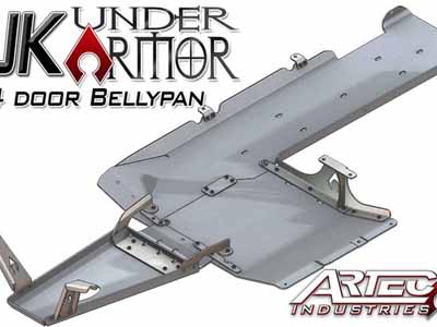Artec Industries JK1011 JK Under Armor 4 Door Bellypan Kit 2007-2011 Wrangler JK Unlimited / Artec Industries JK1011 Transfer Skid Plate Armor