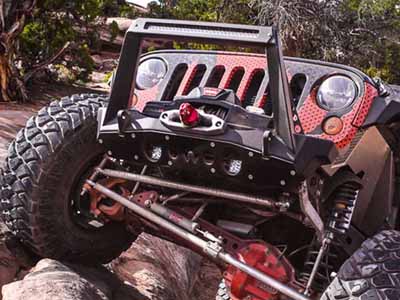Artec Industries JK2308 Jeep JK Front Bumper Rock Guard 2007-2018 Wrangler JK Aluminum / Artec Industries JK2308 Bumper Guard